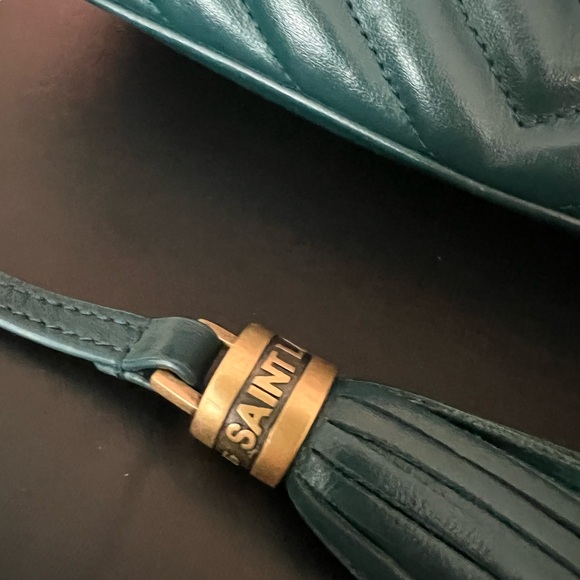 YSL Saint Laurent Quilted Chevron Lou Crossbody Bag. - Picture 6 of 17